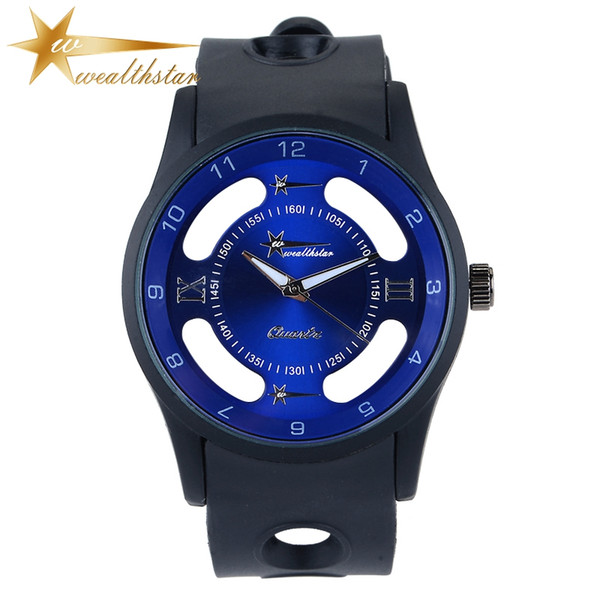 top relogio wealthstar luxury men sports brand Hollow dial watches casual wristwatches men women dress Glowing quartz watches Lovers watches