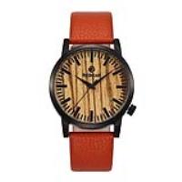 Wholesale - Fashion explosive black zebra wood face pointed needle red belt wooden watch all styles and photos can be customized.