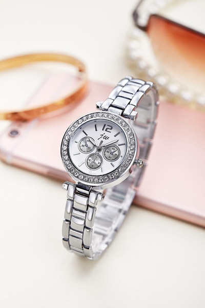 Fashion Women Watch Zircon Rhinestone Dialwatch Bracelet bangle stainless steel watches female quartz diamond wristwatch dress students