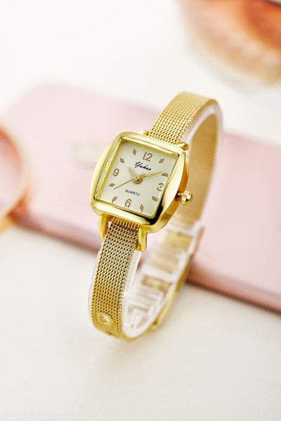 square watch gold wristwatch luxury watch women dress jw quilty brand timepiece students gift girlfriend gift