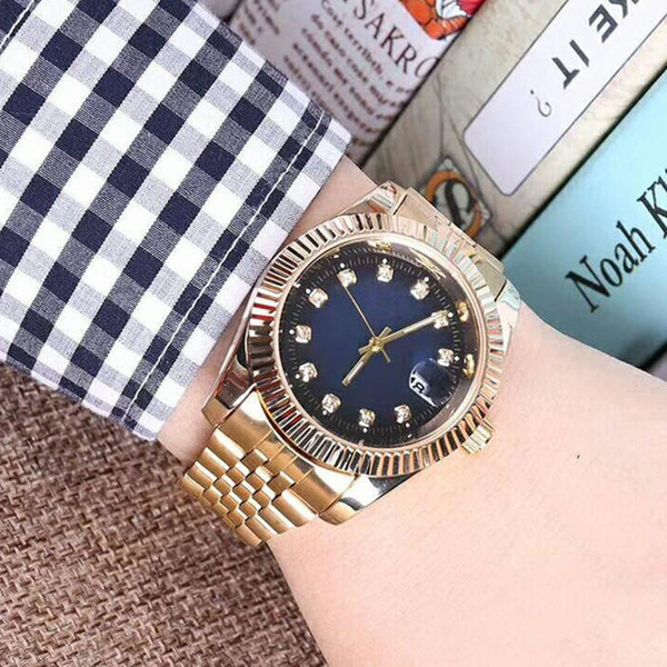 relogio masculino Luxury mens designer watches automatic New brand men diamond watch gold wristwatch day date leather Bracelet Clasp clock