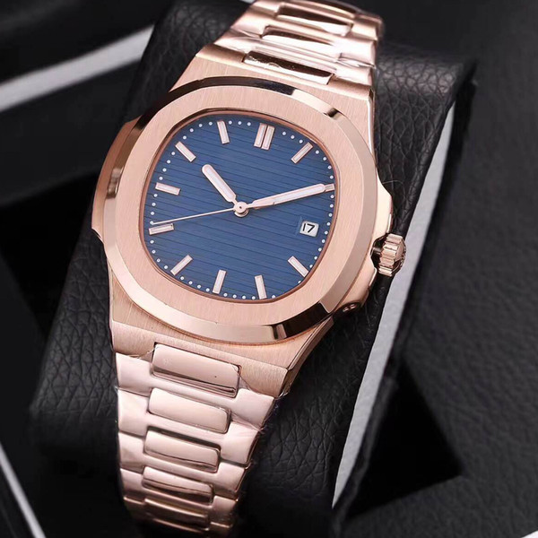 19 colors mens watch automatic movement Glide sooth second hand sapphire glass rose gold watches quality wristwatch