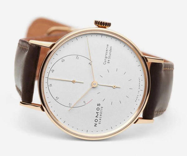 Hot selling new nomos ultra-thin men's belt watch Atmospheric semi-circle two-pin half men's quartz watch men Watches Wristwatches