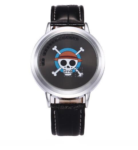 AAA high quality LED touch watch LED animation creative fashion student skull pirate touch watches student wristwatches