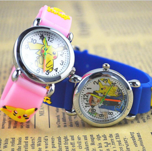 Poke Mon Go Watch 3D Cartoon Anime Digimon Kids Wristwatches Soft Silicone Quartz Wrist Watch Watches For Kids Birthday Christmas Gifts Hot