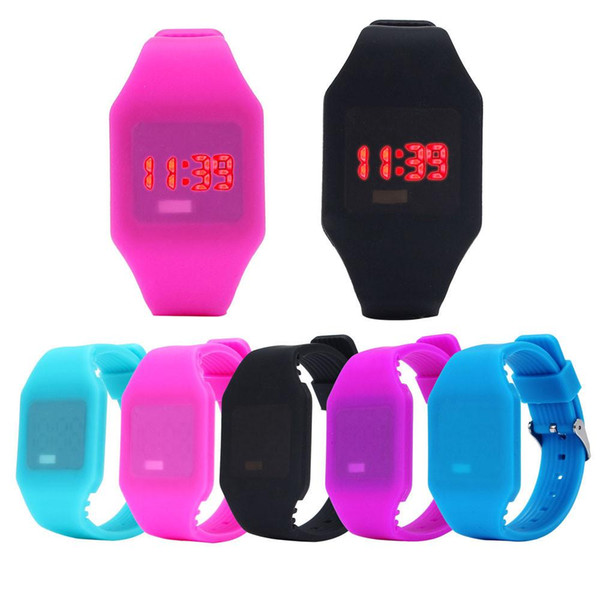 Perfect Gift Mens Womens Silicone LED Watch Sports Bracelet Digital Wrist WatchBlue Levert Dropship Mar01