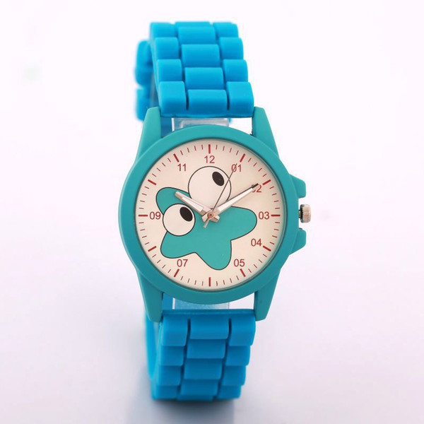 Cartoon Cute Children students girls Boy Spiderman style Silicone strap quartz wrist watch