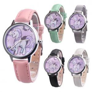 Unicorn Watch Children's Watch Cartoon Kids Girl Leather Wristwatch business student teenager Gift fashion party favor FFA1501