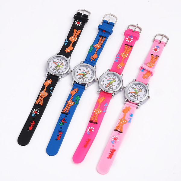 New 3D Cartoon Watch children Students Watch Silicone Car Mushroom Bee Flower Quartz watch Cartoon Butterfly dolphin Kid watches