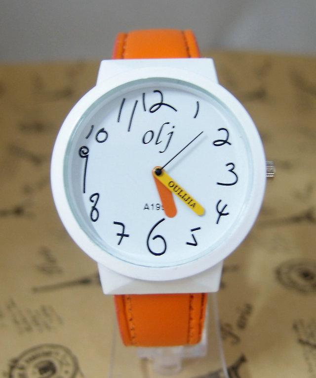 Wholesale-Holiday Sale New Arrive Pencil Hands Cartoon Watch Children Women Ladies Fashion Dress Wrist Watch OLJ-11