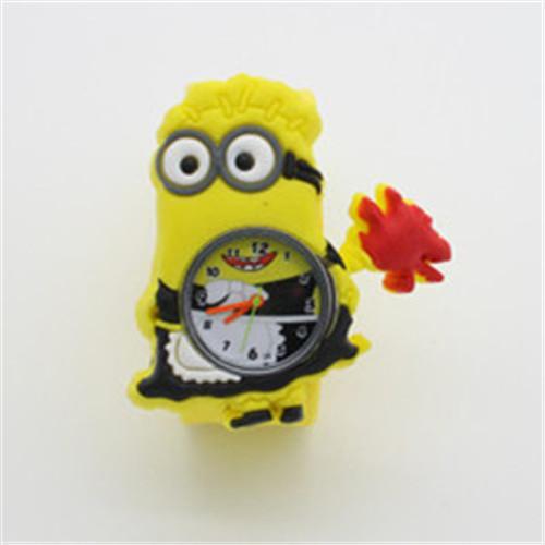 3D Eye Despicable Me slap watch minion Precious Dad Children Watches Slap Snap On Silicone Quartz Wrist Watch