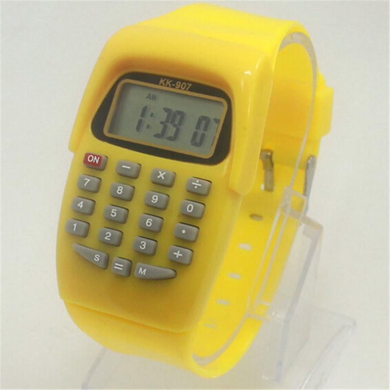 Wholesale-New Hot Casual Fashion Sport Watch For Men Women Kid Colorful Electronic Multifunction Calculator Watch Jelly Watch CC2266