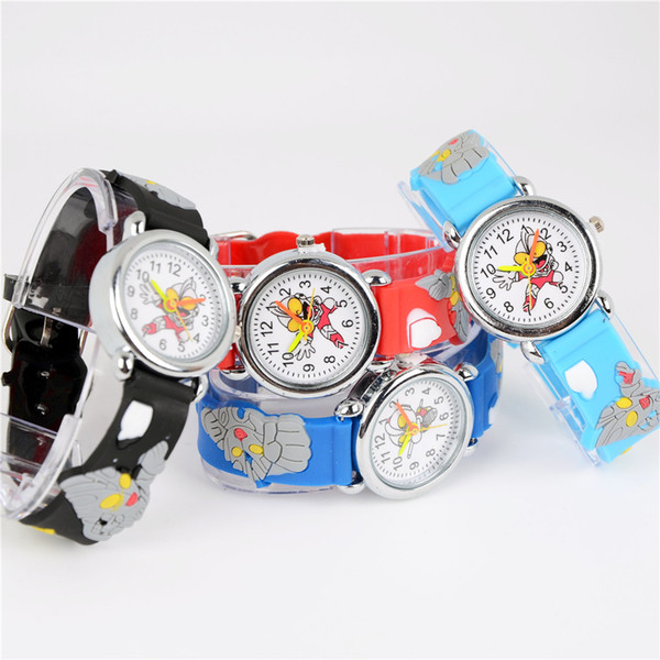 Popular items wholesale cute 3D children cartoon pop boy girl student toy quartz silicone watch gift