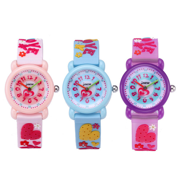 Kid Watch 3D Cartoon butterfly Lovely Kids Girls Boys Children Students Quartz Wrist Watch Very Popular Wristwatc Sports Clock