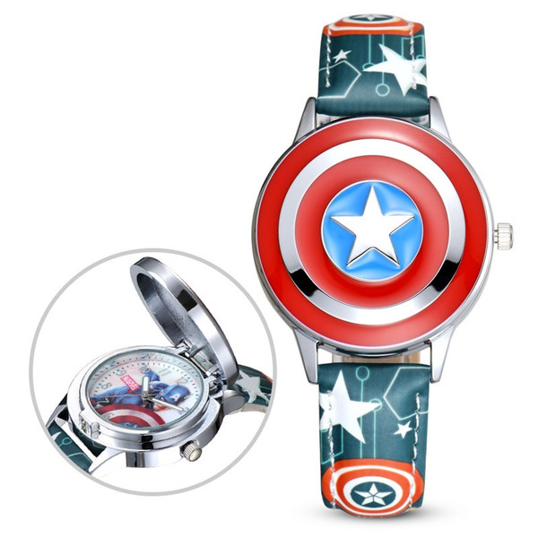 American captain child watch boy flip electronic quartz watch boy waterproof night light student Watch