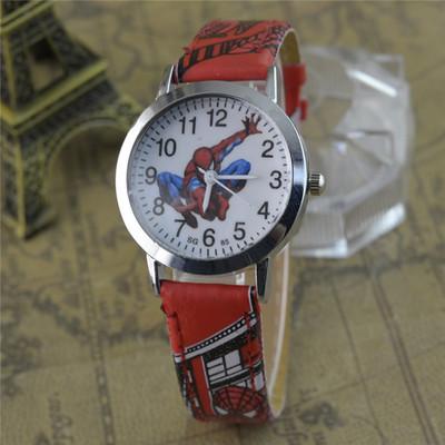 Promotional Spider-man belt watch children's watch handsome cartoon pointer quartz primary students casual watch wholesale