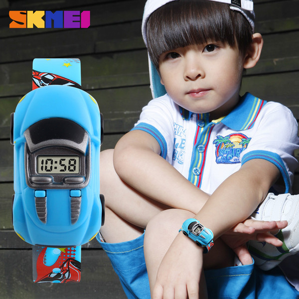 Enfants Montres SKMEI Marque De Mode Creative Numérique Sport Enfants Regardent Garçons Filles de Bande Dessinée De Voiture Montres relogio