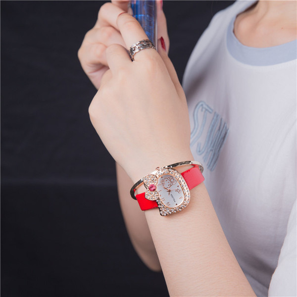 2018 Hot Sell Child Watch Cartoon Students Diamond Wristwatch For Women Beautiful Fashion Lovely Children Watches Wholesale