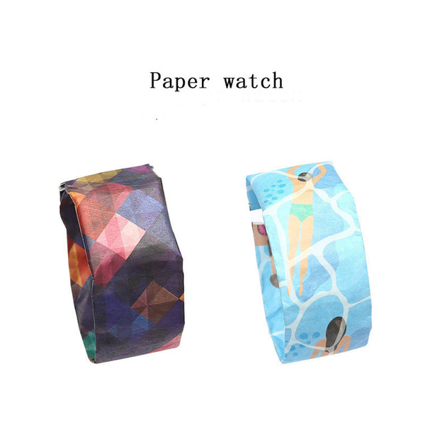 Fashion Children Christmas Carnival Gift Cartoon Waterproof Smart Paper Watches Concept Magic Wristband Watch