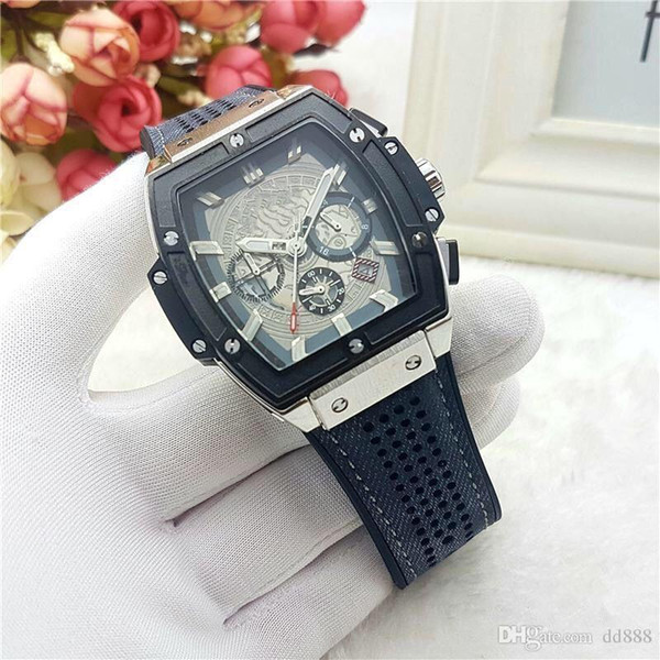 All Subdials Work  Men womenes Stainless Steel Quartz Wristwatches Stopwatch  Watch Top watch relogies for men relojes Best Gift