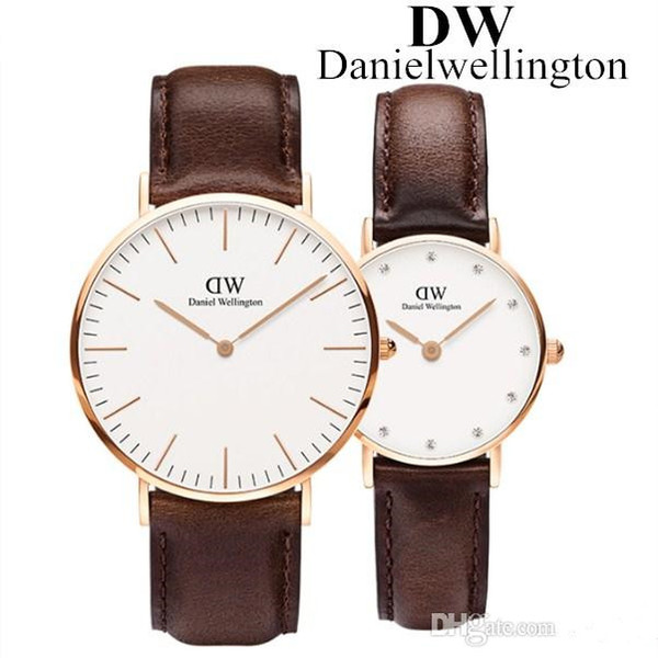 reloj mujer New Daniel watch luxury branded watches for women fashion men watches leather strap quartz wristwatches black Male clock