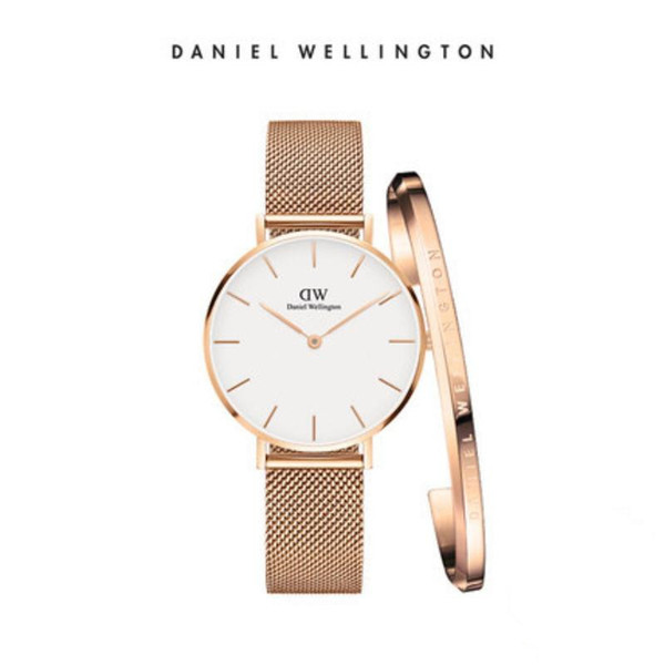 New daniel watch female 32mm stainless steel watch bracelet rose gold luxury brand quartz watches women fashion bracelet with box montre