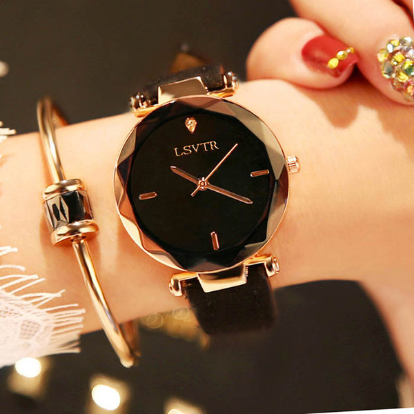 2018 Watch Women Exquisite Top Luxury Diamond Quartz Ladies Watch Fashion Leather Wristwatch Women watches saat relogio feminino