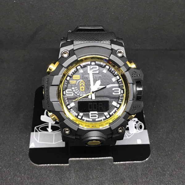 2019 gwg1000 shock watches g style men's sport wrist watches waterproof led display student out door military watch black strap wholesale