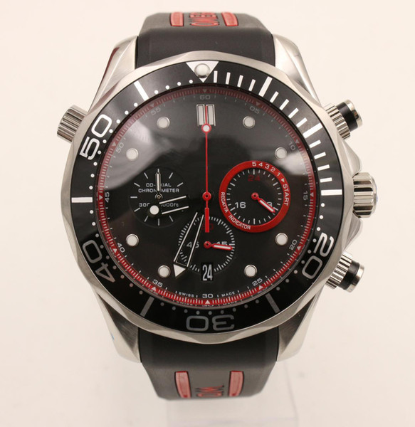 Hot seller Professional Master Mens Watch Planet Ocean Si14 Quartz Movement Chronograph Rubber Strap Men Watches