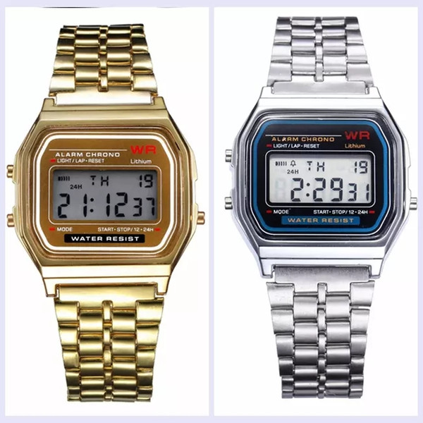 Free Shipping F-91W Watches f91 Fashion -thin LED Change Watches F91 W Sport Watch promotion sale