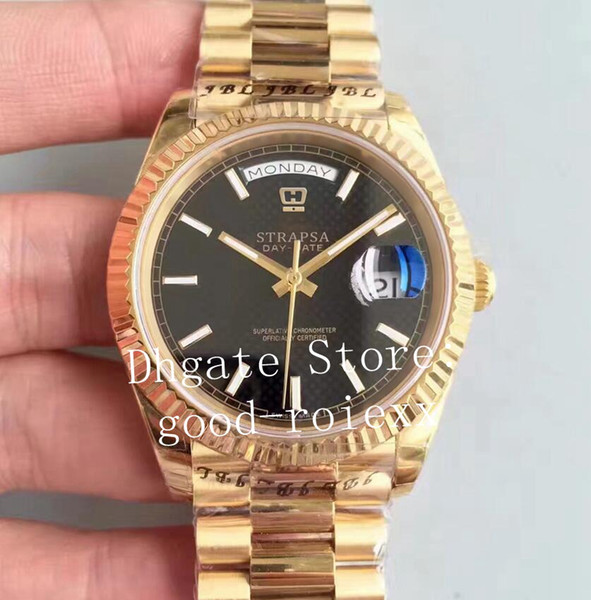 40mm Luxury Automatic Cal.3255 Watch Men's EW Factory V2 Day Date II Time 18K Yellow Gold Oyster Bracialet Men 228238 President Watches