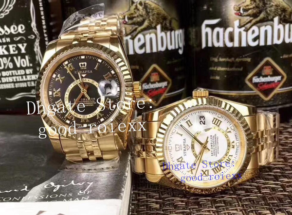 Luxury Watches Mens Mechanical 2813 Watch Gold Jubilee Bracelet 326935 Sky Dweller 326938 Sant Blanc GMT Men Sapphire 326933 Wristwatches