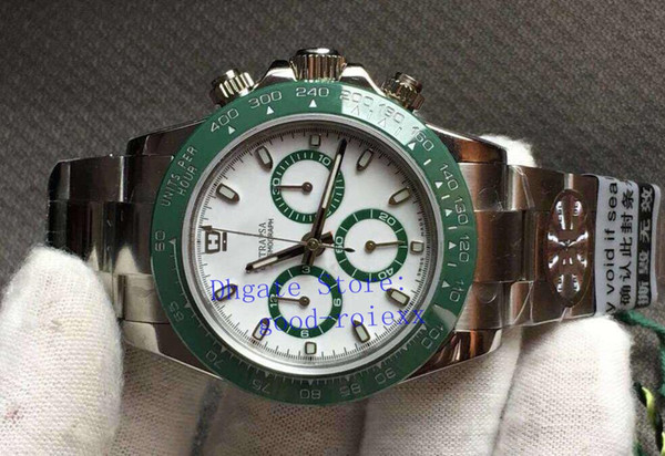 2019 Men's Automatic Green Ceramic Bezel Watches Mens Cal.4130 Chronograph Watch Men 116500 Cosmograph Perpetual Eta BL Factory Wristwatches