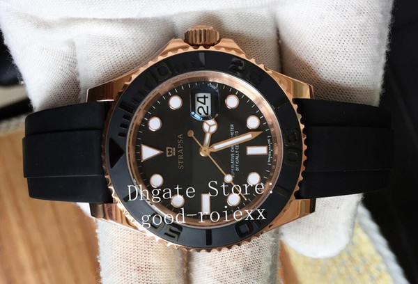 Luxury Rose Gold V7 Watches Mens Automatic Eta 2836 Watch Men Oysterflex 116655 Sport Yacht 126655 Swiss Rubber NoobF Factory Wristwatches