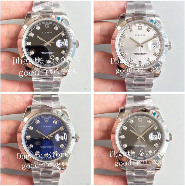 Luxury Diamond Dial Smooth Bezel Men's Automatic Cal.3235 Watch Steel Men 126301 Chronometer 126300 Eta Dive N Factory Datejust Watches