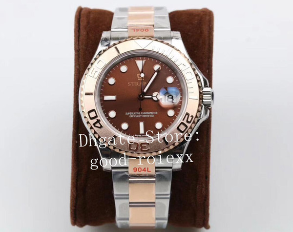 Luxury Mens 904L Steel Gold Watches GM Factory Mechanical Cal.3135 Watch Men Champagne Brown Dial 116621 16623 Eta Master Oyster Wristwatche