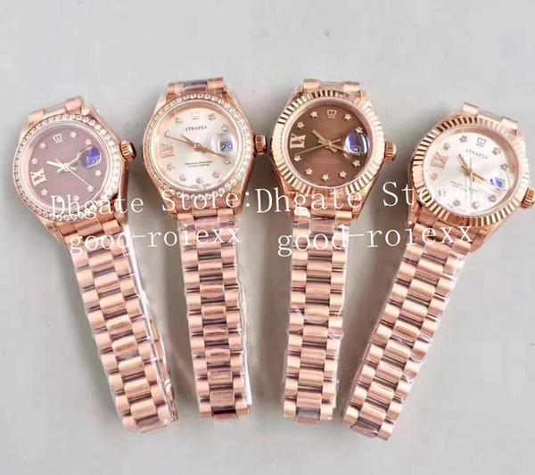 28mm Luxury Ladys Automatic Watches Women's Watch Gold Eta 2671 Movement 279135 Ladies Datejust President 279138 Mechanical Wristwatches