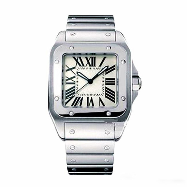 Casual Men Square Watches Geneva Genuine Stainless Steel Quartz Watches Fashion Mens Watches Male Wristwatch