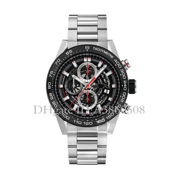 Top Quality Men's Sports Watch 45MM Stainless Steel Luxury Mens Watches Japanese VK Quartz Chronograph Montre de luxe tag montres