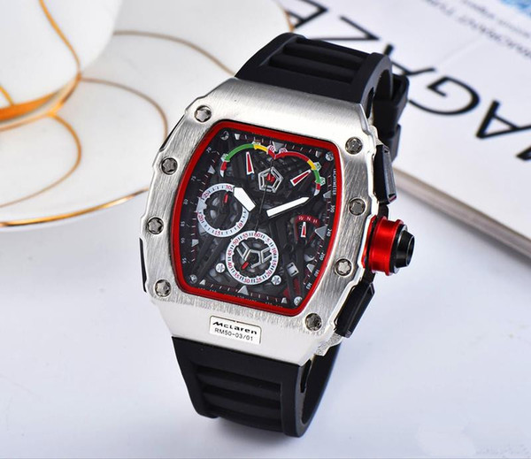 3A Mens Watches Top Brand Luxury Quartz Watch Men Casual Rubber band Military Waterproof Sport Wristwatch stainless steel relojes