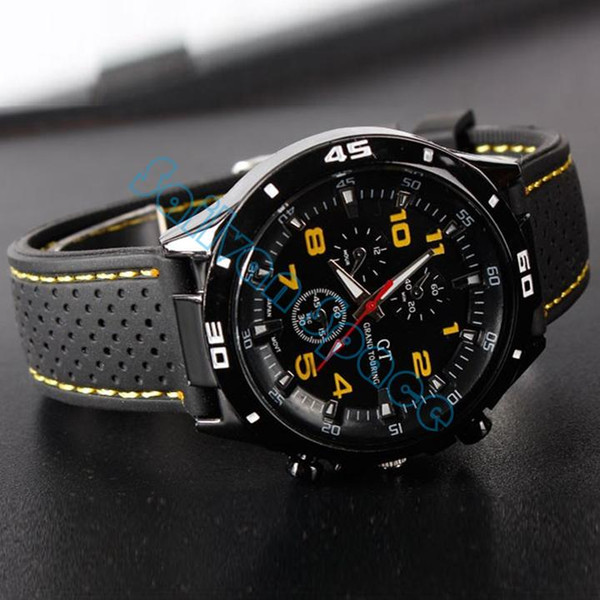 Free Shipping New 2014 Top Men Brands Luxury Men Silicone Strap Quartz Watch Military Watches Men Sports Watch #12 SV005018