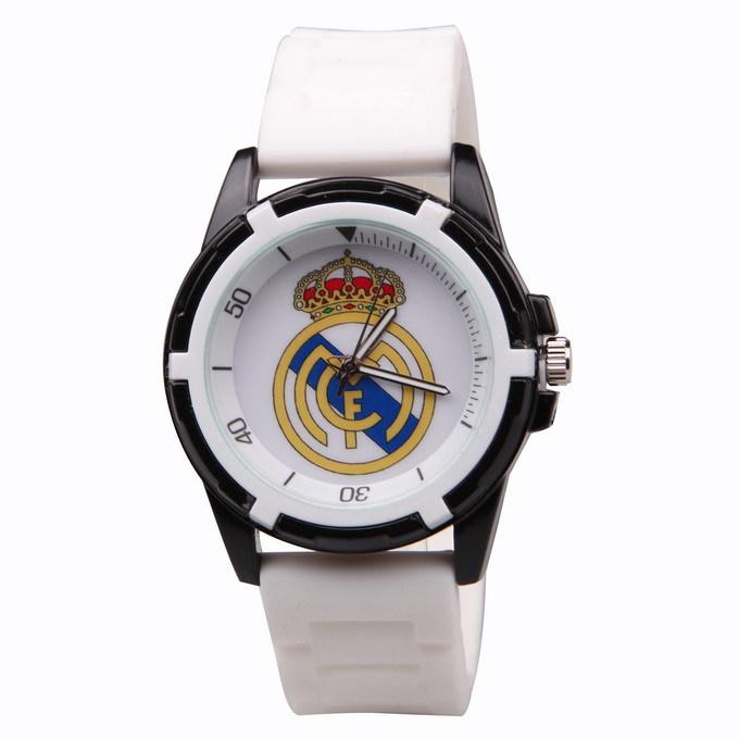 Wholesale-Reloj Hombre Real Madrid Fans Souvenirs Men Fashion Casual Sports Watch Silicone Quartz Wristwatches for Kids Boys