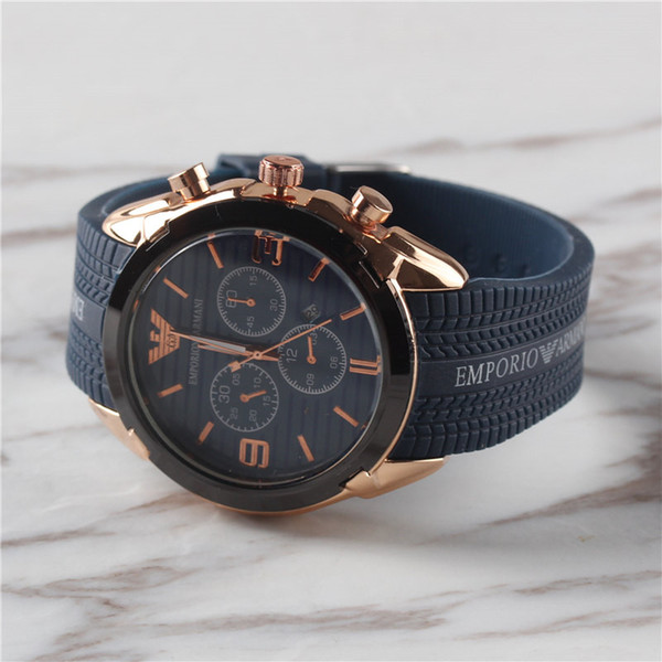 New Blue Sports Watch Men Luxury Fashion Casual Brand Man Wristwatches Automatic Date Japan Quartz Watches Orologio Relógio masculino