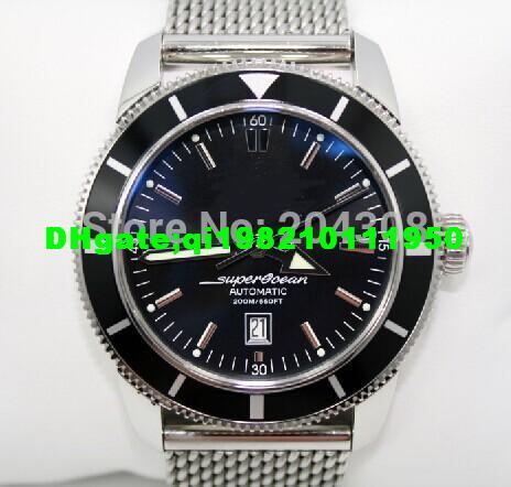 Luxury wow New Hot Sell Mens Automatic Mechanical Black Dial Movement Watch Stainless steel Bracelet Men's Wrist Watches