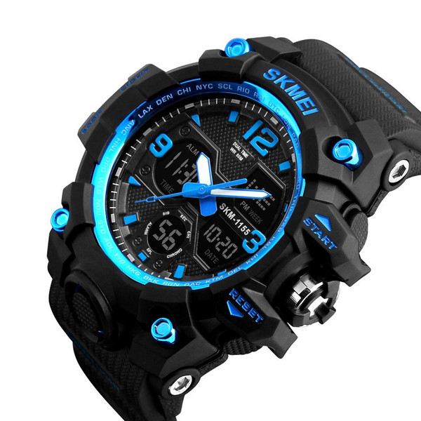 Skmei New Fashion Men's Outdoor Big Dial Waterproof Multifunction Sport Wristwatch Military Watches Premium Electronic Watches