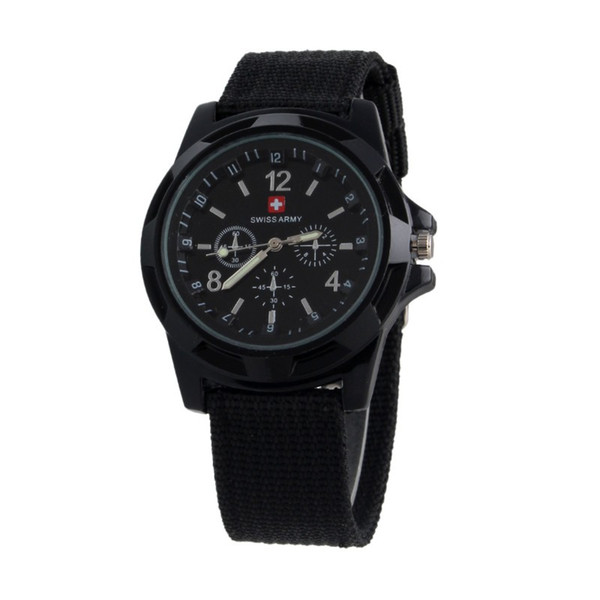 Luxury Swiss Military watch Analog SWISS ARMY logo Nylon band Watches TRENDY SPORT MILITARY Wristwatch for MEN watch 6 color