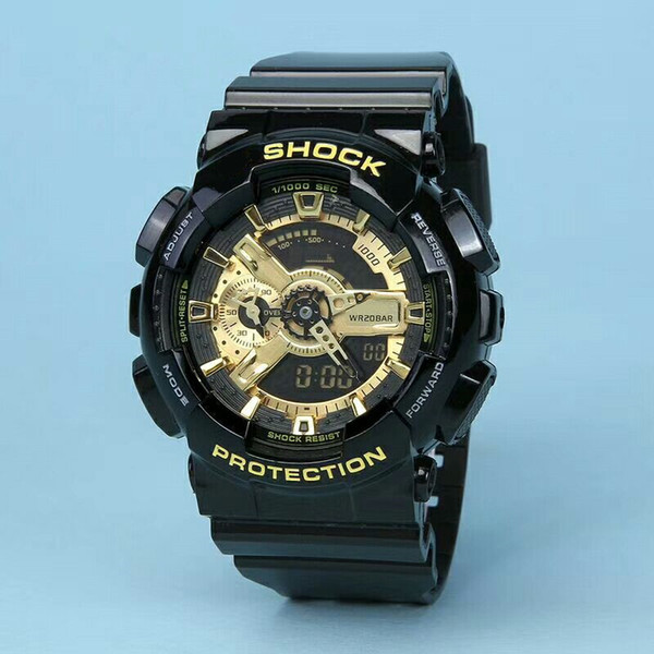 Luxury brand men and women sports watch high quality dual clock LED waterproof watch multi-function digital electronic neutral watch.gift