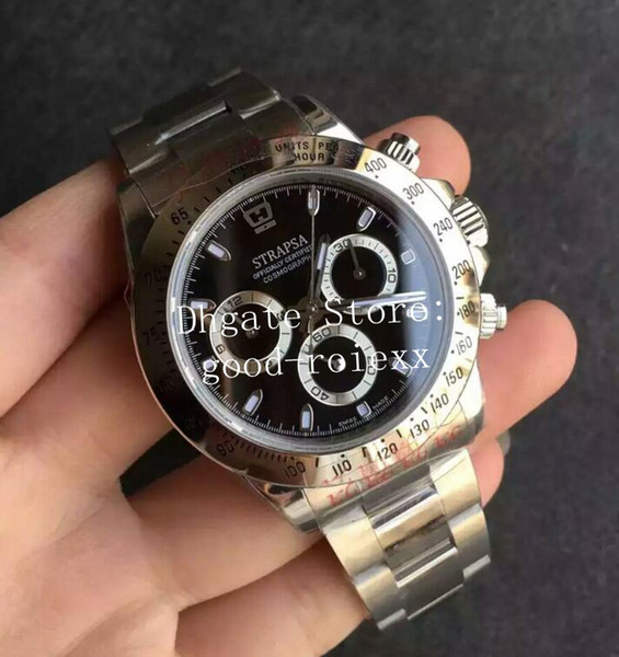 Men's Chronograph Watch Mens Automatic Eta 7750 Stopwatch Men Sapphire Cosmograph Watches Sport Steel 116520 N Valjoux Factory Wristwatches