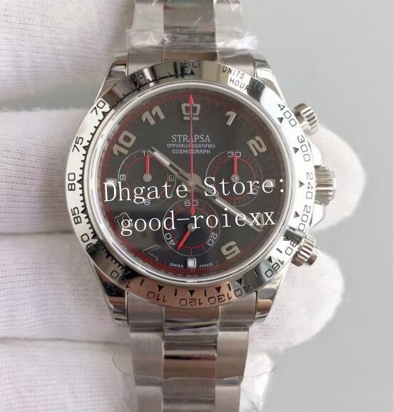 Top Customized Mens Chronograph Automatic 7750 Eta Watch Men 28800 Vph Valjoux 116509 Cosmograph 116500 Watches 116599 Black Wristwatches