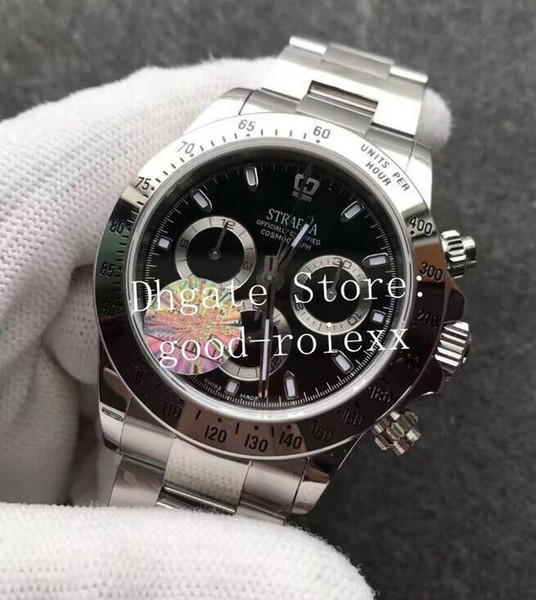 Customized Men's Chronograph Watches Mens Watch Automatic Eta 7750 Factory Cosmograph Men Sapphire Valjoux Sport Steel 116520 Wristwatches